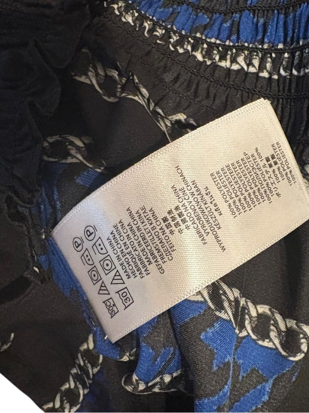 Michael kors Striped Blue and Black Patterned Boatneck Blouse - Picture 3 of 5